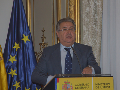 Octubre 2017. El Ministro de Interior, Juan Ignacio Zoido, en el acto de presentación de la iniciativa Somos Más