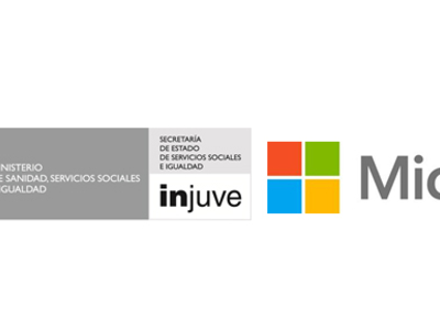 Logos del Instituto de la Juventud de España, Injuve y Microsoft