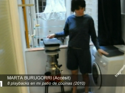 8 playbacks en mi patio de cocina. Marta Burugorri (Accésit Artes Visuales 2012)