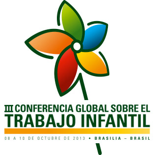 Logo III Conferencia Global sobre el Trabajo Infantil, Brasilia octubre 2013