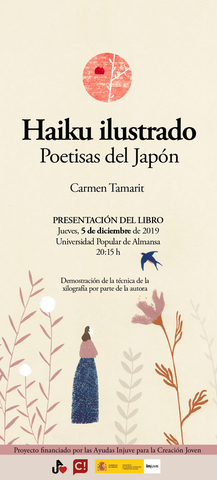 Cartel del libro Haiku ilustrado. Poetistas del Japón
