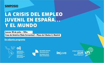Cartel del simposio La crisis del empleo juvenil en España y el Mundo