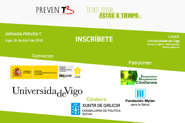 Cartel Jornada PrevenT en la Universidad de Vigo
