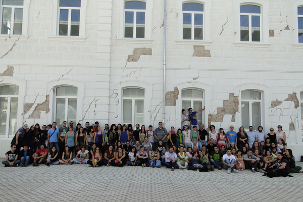 Grupo de participantes en el primer evento anual del SVE, en Lorca.