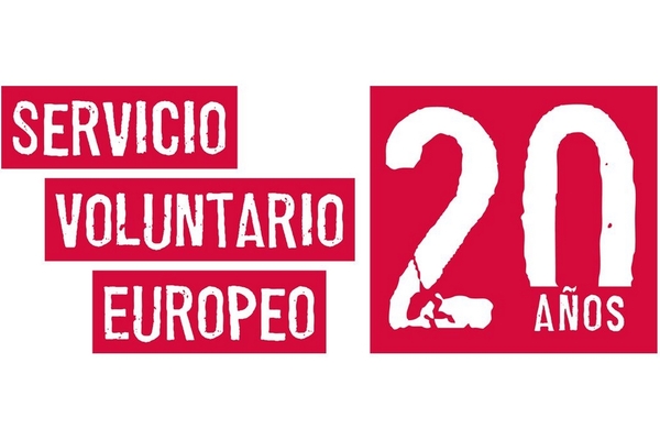 Logo 20 años del Servicio Voluntario Europeo