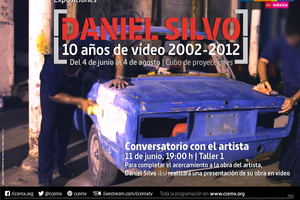 Cartel de la exposición Daniel Silvo. 10 años de vídeo 2002-2012