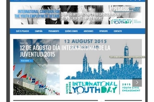 web de la campana internacional Década del Empleo Juvenil