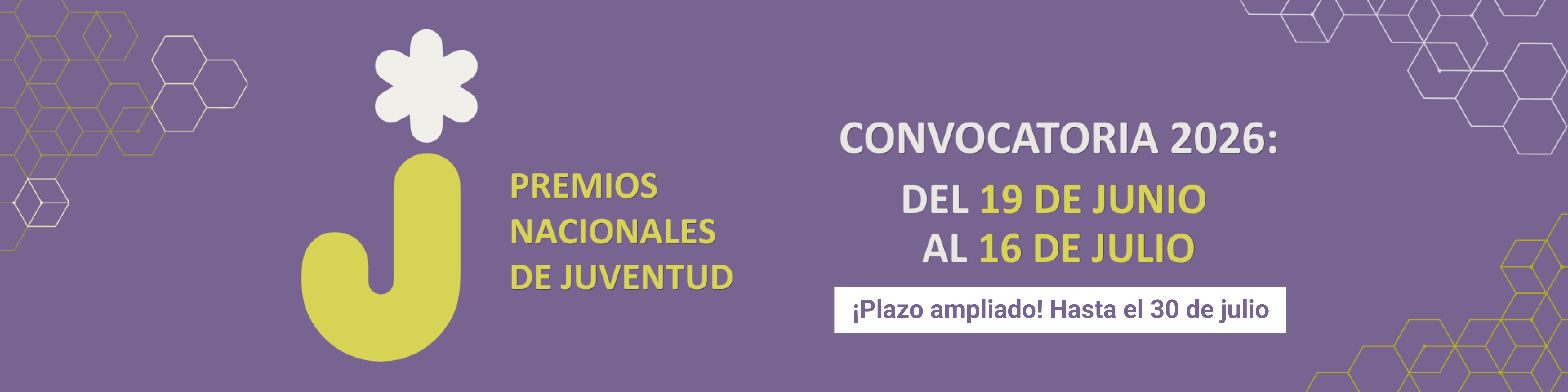 Premios Nacionales de Juventud Convocatoria 2026: Del 19 de Junio al 16 de Julio