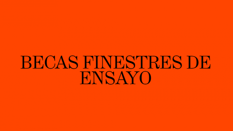 Cartel becas Finestres de ensayo