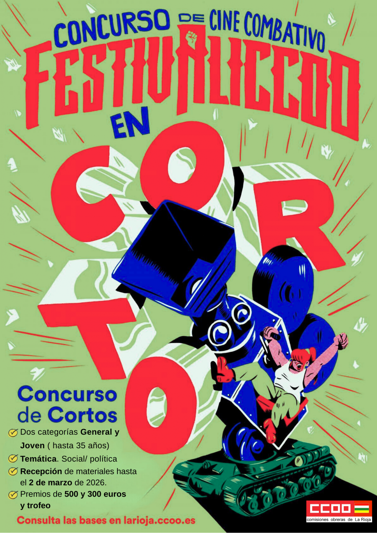 Concurso de Cine Combativo FestivaliCCOO en Corto