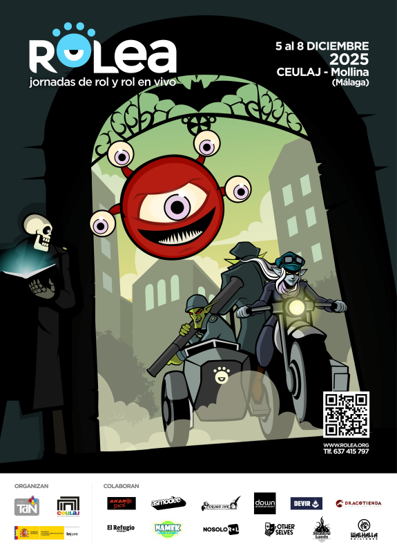 Rolea Jornadas de rol y rol en vivo del 5 al 8 de Diciembre 2025 en CEULAJ - Mollina (Málaga)