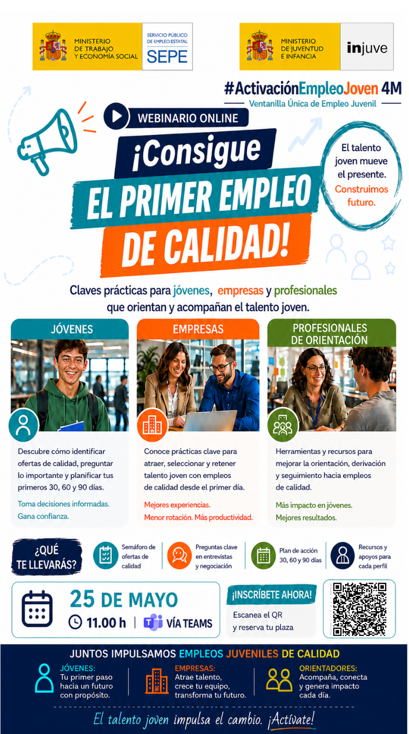 Webinario Online Consigue el Primer Empleo de Calidad