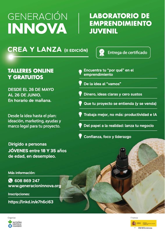 Generación INNOVA: laboratorio emprendimiento juvenil, Crea y Lanza II Edición