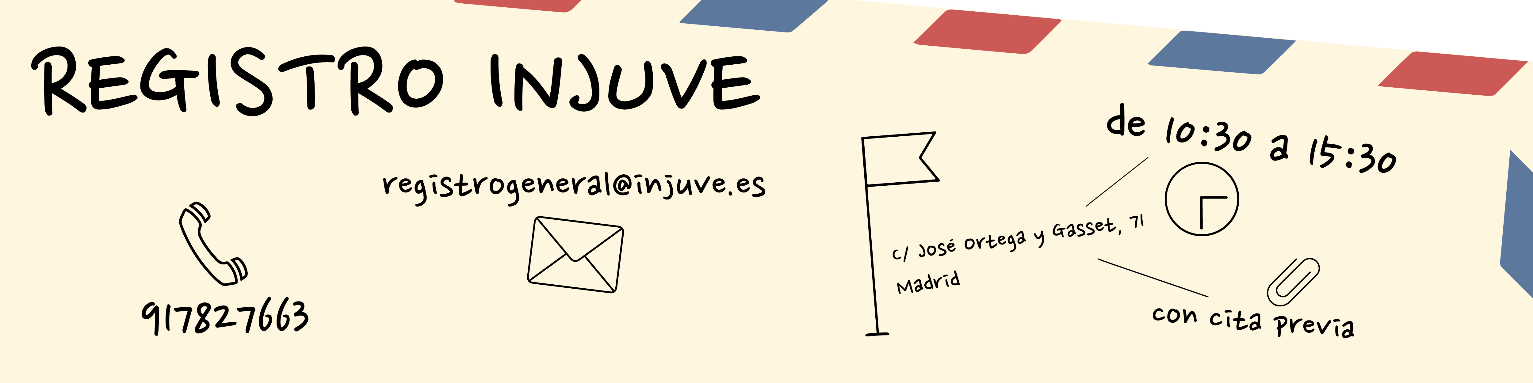 Registro Injuve. Nuevo horario con cita previa