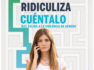 Cartel "Si tu chico te ridiculiza. Cuéntalo"