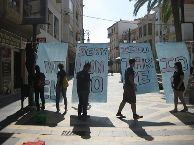 Grupo de participantes en el primer evento anual del SVE, en Lorca.