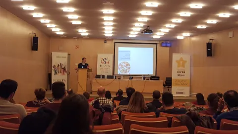 Asistentes durante una de las ponencias de la Jornada PrevenT en la Universidad de Salamanca