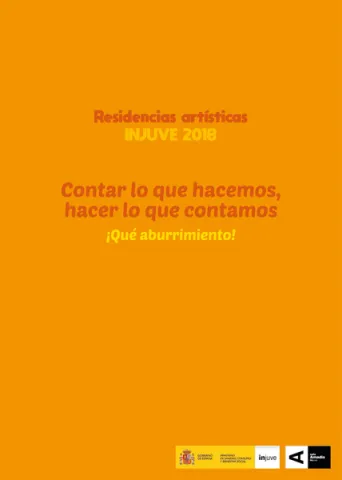 Portada folleto Residencias artísticas Injuve 2018
