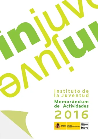 Portada Memorándum de actividades Injuve 2016