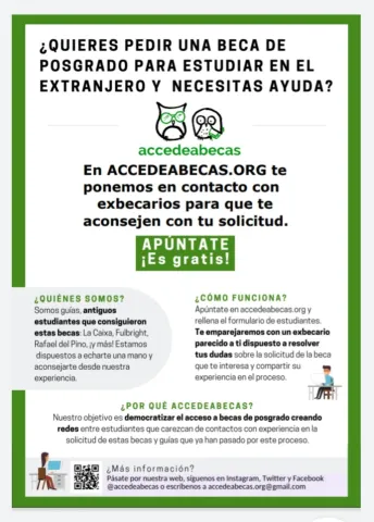 Cartel informativo sobre la iniciativa Accede a becas