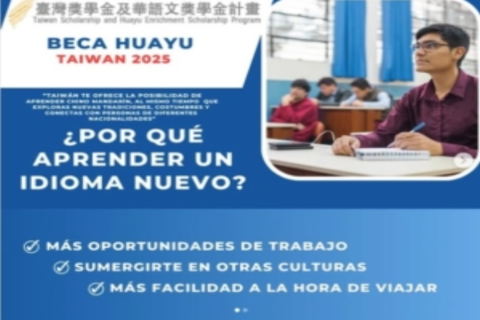 Imagen Becas HUAYU para aprender chino mandarín en Taiwán 2025