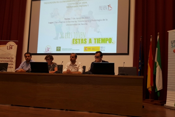 Acto institucional de la jornada PrevenT en la Universidad de Sevilla